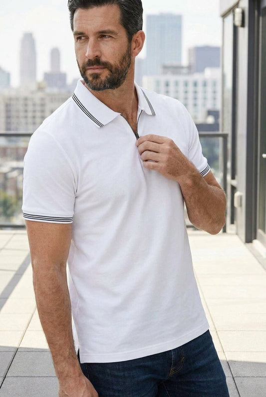 Mason Premium Zip-Up Polo